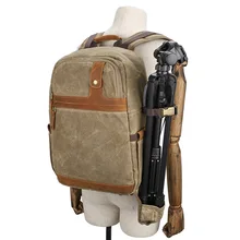 Origin goods photography backpack outdoor SLR digital camera backpack waterproof batik canvas camera bag cross-border