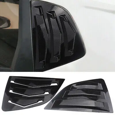 

Carbon Fiber Look Rear Window Shutter Cover Trim 2pcs For Honda Fit Jazz 14 - 19
