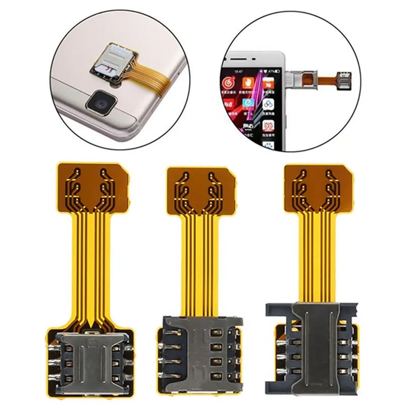 

Universal TF Hybrid Sim Slot Dual SIM Card Adapter Micro SD Extender Nano Android Phone For Xiaomi For HuaWei