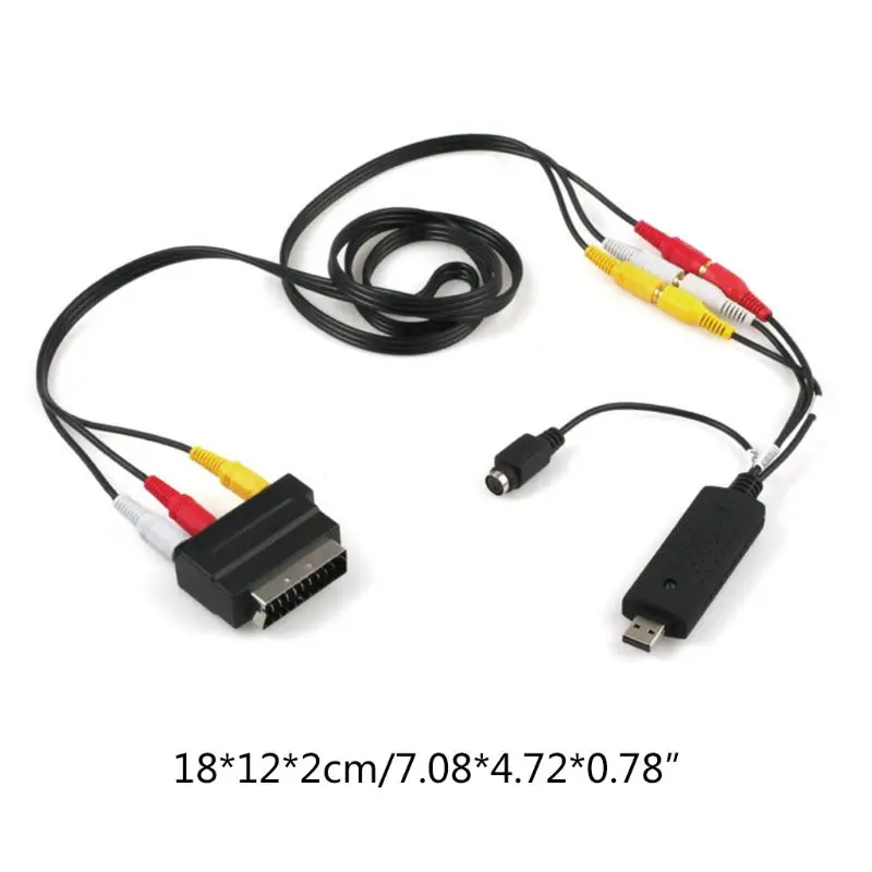 Устройство видеозахвата для Windows 10 1 комплект USB 2 0 конвертер VHS в DVD Au dio|Кабели VGA| |