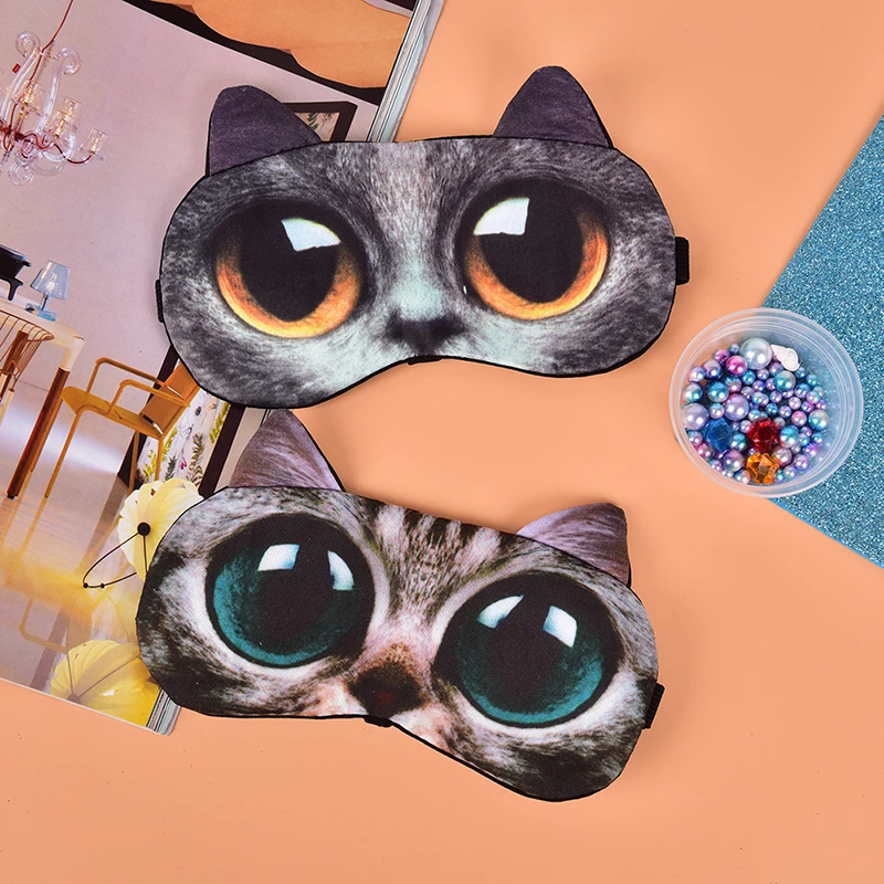 Cute Sleep Mask Eyeshade Cover Eye Cotton Cat Dog Natural Sleeping MASK Soft Blindfold Eyepatch | Красота и здоровье