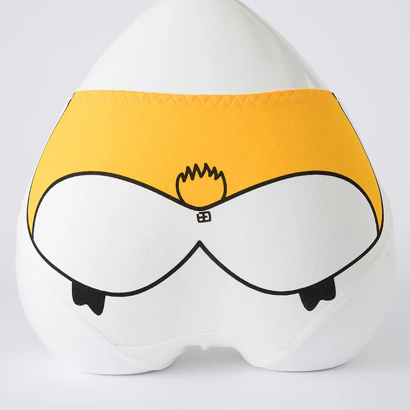 Трусы танга женские с мультяшным принтом бесшовные мягкие трусы животным нижнее