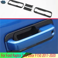 For Ford Raptor Two Door F150 2017-2020 ABS Chrome Door Handle Bowl Cover Cup Cavity Trim Insert Catch Molding Garnish