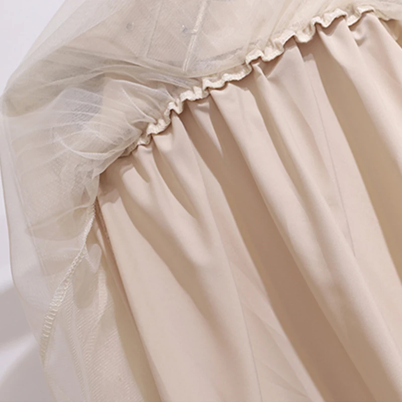 

Limiguyue Long Pleated Skirt Women Summer Korean Style Fashion Belt Mesh A-line Skirts High Waist Tulle Skirt Female Jupe K1686