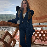 jumpsuit women fashion winter warm playsuits rompers casual thick hot snowboard skisuit outdoor sports zipper ski suit bodysuits