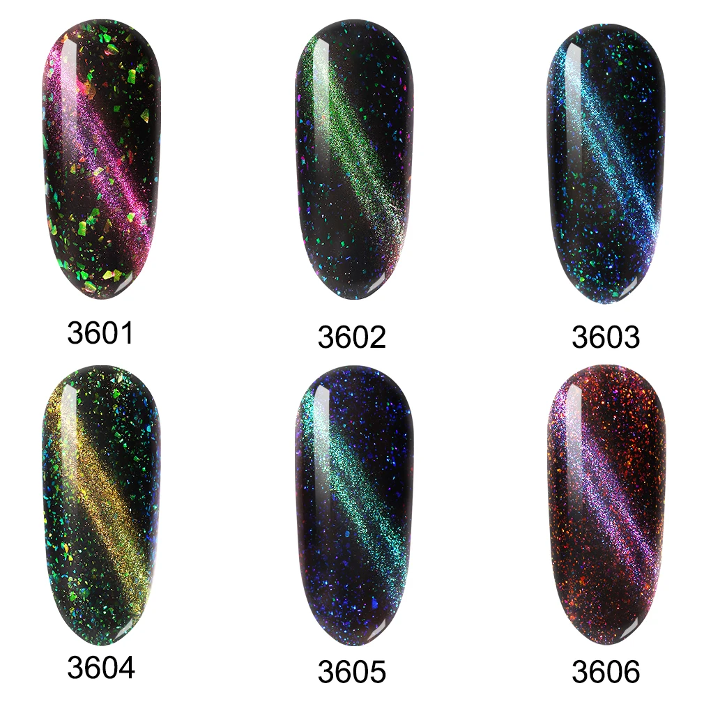 

Elite99 10ml Magnetic Galaxy Cat Eye Gel Varnish Glitter Nail Cat Eye Gel Nail Polish Soak Off Magnet Stick Black Base Needed