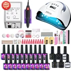 Комплект гель-лака для сушки ногтей 20 шт., УФ-лампа 114907236 Вт для гель-маникюра, электрическая фреза для ногтей, инструменты для нейл-арта