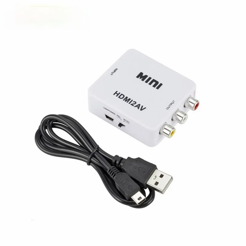 Мини совместимому с HDMI RCA AV/CVBS композитный видео AV конвертер адаптер HDMI2AV для ТВ