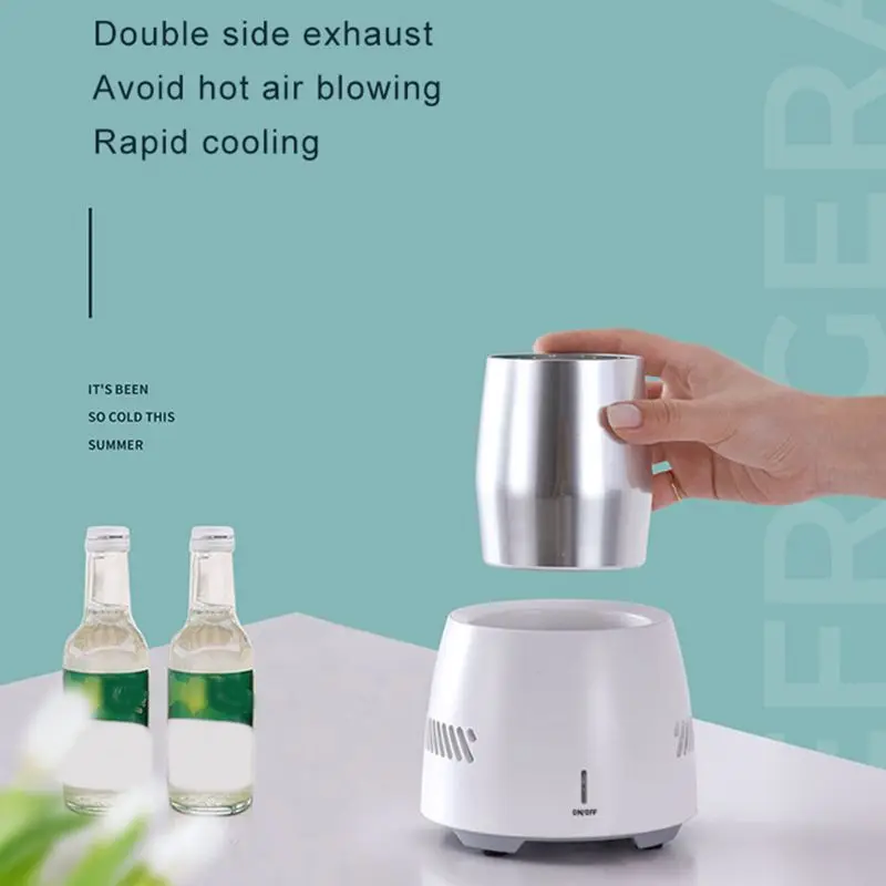 

350ml Beverage Mug Cooling & Cup Cooler for Office Home Desk Use, Beverage Cooler Electric Cup Plate Accessories with Mug