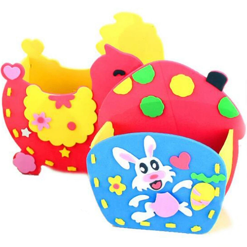 12 комплектов детские игрушки ручная работа Мультяшные животные кисти горшок