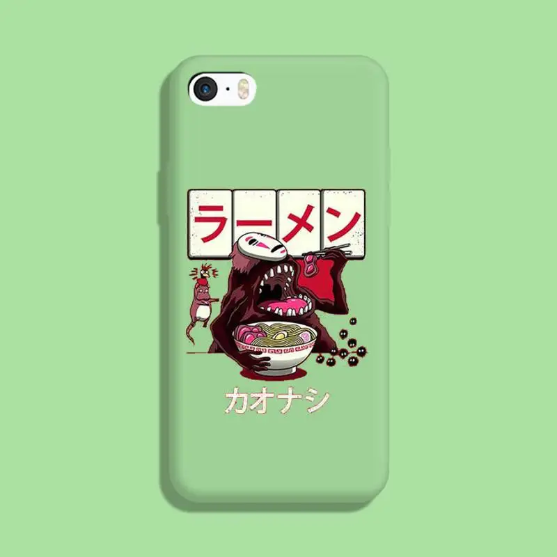 

Great Ramen Wave Japan Phone Case For IPhone 6 6s 7 8 Plus X Xs Xr Xsmax 11 12 Pro Promax 12mini Candy Green Silicone Cover