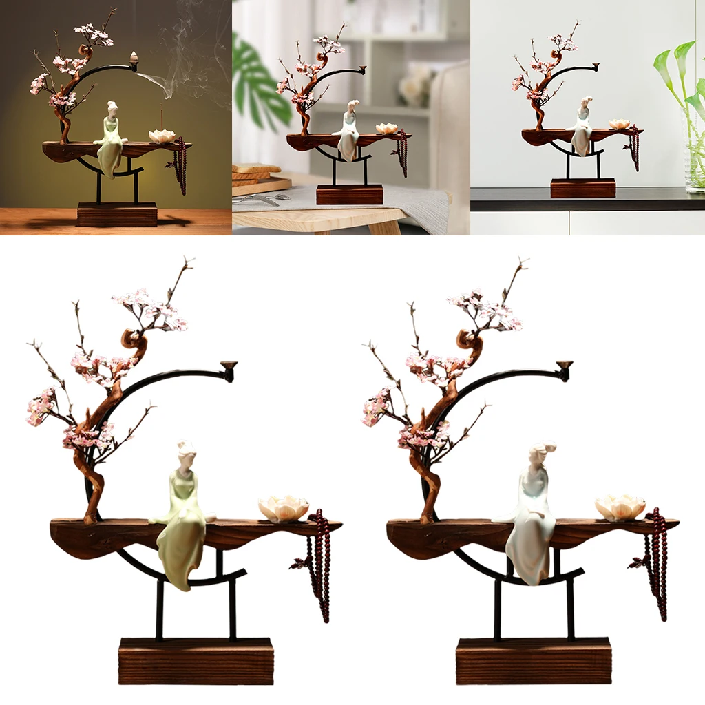 

Waterfall Backflow Incense Burner Ladies Incense Stick Holder Buddha Home Decoration Ceramic Burner Handmade Flower Censer