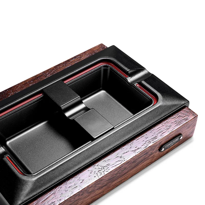 Пепельница для сигар металлическая пепельница из массива дерева с двойным пазом