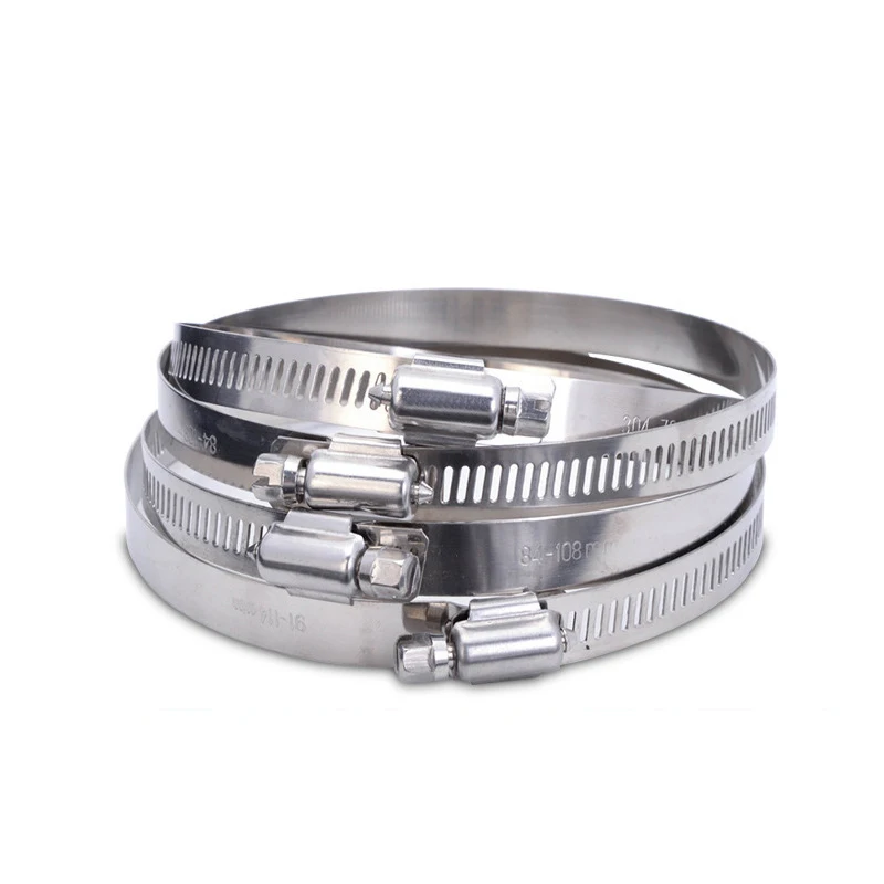 Junejour 100 шт. регулируемые Червячные хомуты для шланга комплект топливной Линии