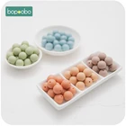Bopoobo 121520 мм 10 шт. силиконовые бусины пищевого качества для прорезывания зубов для малышей DIY браслет для ухода за ребенком Силиконовый крошечный стержень Сделай Сам детский Прорезыватель