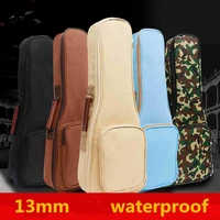 13mm colorful waterproof soprano concert ukulele bag case backpack 21 23 24 26 inch ukelele beige mini guitar accessories gig