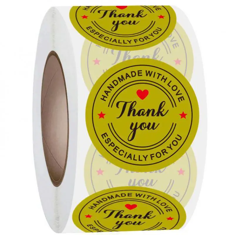 

Наклейки из золотой фольги «Thank You», круглые декоративные герметичные этикетки для малого бизнеса, упаковочные пакеты, коробки, подарки, поч...