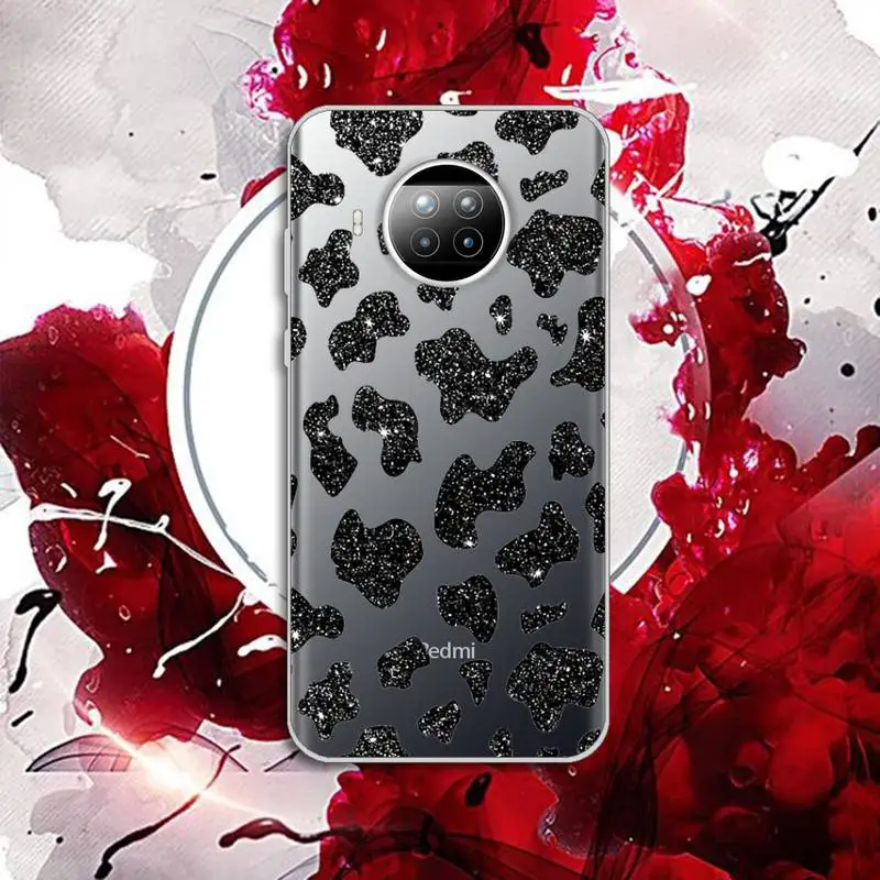 

Leopard animal Phone Case Transparent for Xiaomi Redmi note 10 t 8 9 pro lite 11