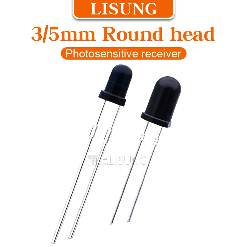 1000pcs/bag 3mm 5mm Ir Led Emitting Diode 850nm 940nm Emitter Receiver Phototransistor Photodiode Invisible Black Receiving Tube - купить по