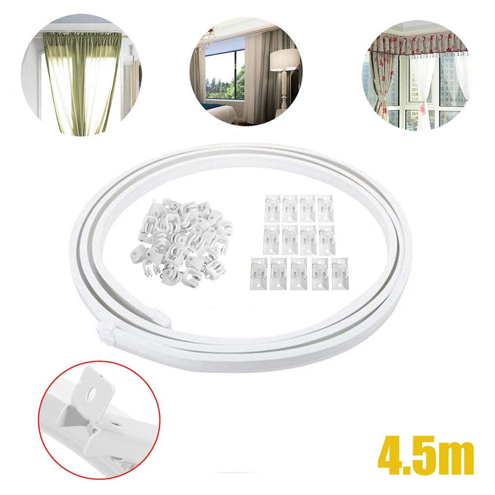 Регулируемая изогнутая мини-штора Прочная гибкая штора 450 см | Дом и сад