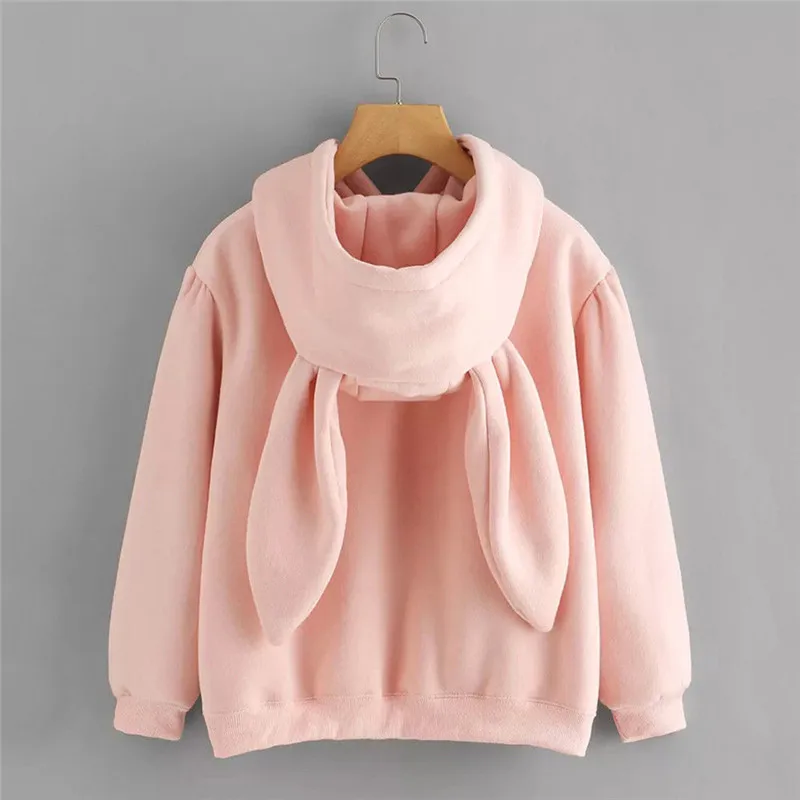 

Hoodies Women Hooded Cartoon Printed Kawaii Simple Soft Pockets Leisure Korean Style Pullovers Womens Trendy Soft Chic Fahsion