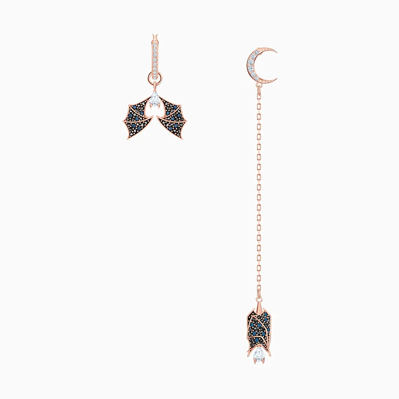 

Fashion Jewelry SWA New Necklace Set Asymmetrical Bat Pattern Crystal Rose Gold Autumn/Winter Shape for Girlfriend Jewelry Gift