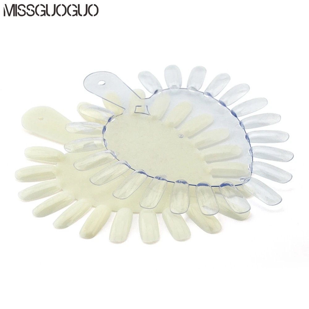

Missguoguo Heart-shaped Showing Shelf 10Pcs/bag 21 Tips Nail Practice Polish Display Acrylic False Nail Display Fake Nail Tips