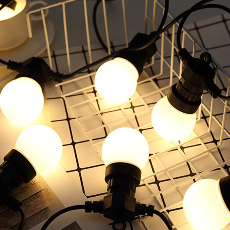СВЕТОДИОДНАЯ Гирлянда G50 с круглыми лампочками уличный водонепроницаемый шнурок