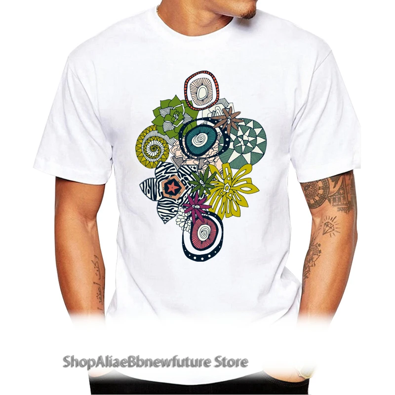 

TEEHUB Hipster Art Design Men T-Shirt Short Sleeve Vintage succulents Printed Tshirts O-Neck Cool Tops Funny Tees