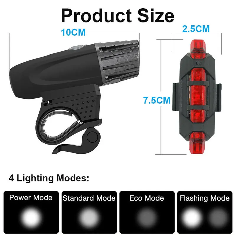 USB Перезаряжаемые светодиодный фонарик для велосипеда светильник или Цикл