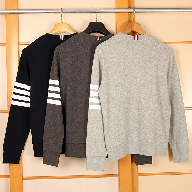 

TB brand 2021 o-neck cotton sweatshirts men fashion sport hoodies men's casual Pullover spring autumn Sportswear Coat male