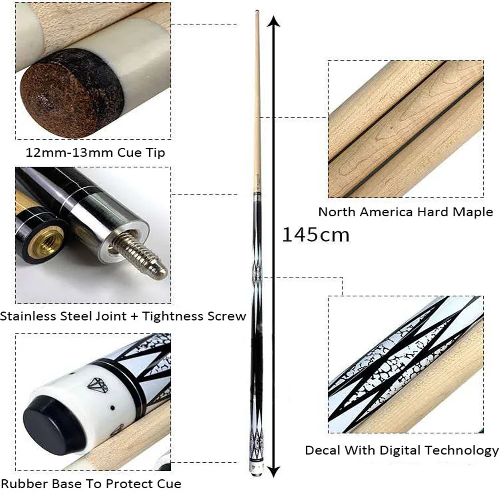 Бильярдный Кий 1/2 раздельный Американский кленовый кий 57 &quotбильярдный девять