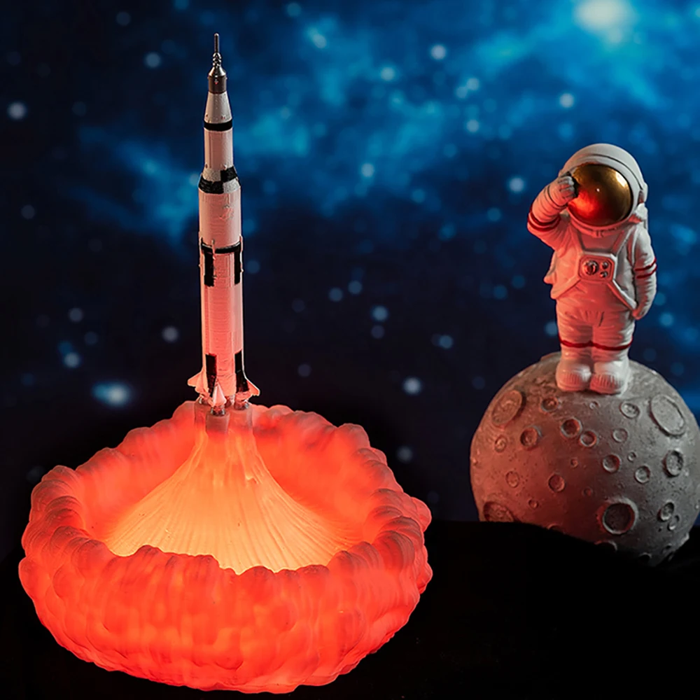 

LED Night Light 3D Print Space Shuttle Lamp Moon Galaxy Colourful Lamp USB Charging for Space Lovers Home Decor Dropshipping