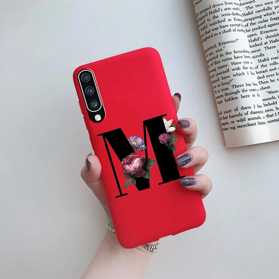 Чехол для Samsung Galaxy A50 A70 2019 мягкий силиконовый чехол с буквами и цветами A705F A505F A 70 |