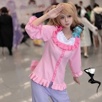 one piece cos charlotte pudding anime woman cosplay high quality college uniform costume full set top pants