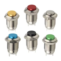12mm waterproof momentary high round metal push button switch car start horn speaker bell automatic reset swith
