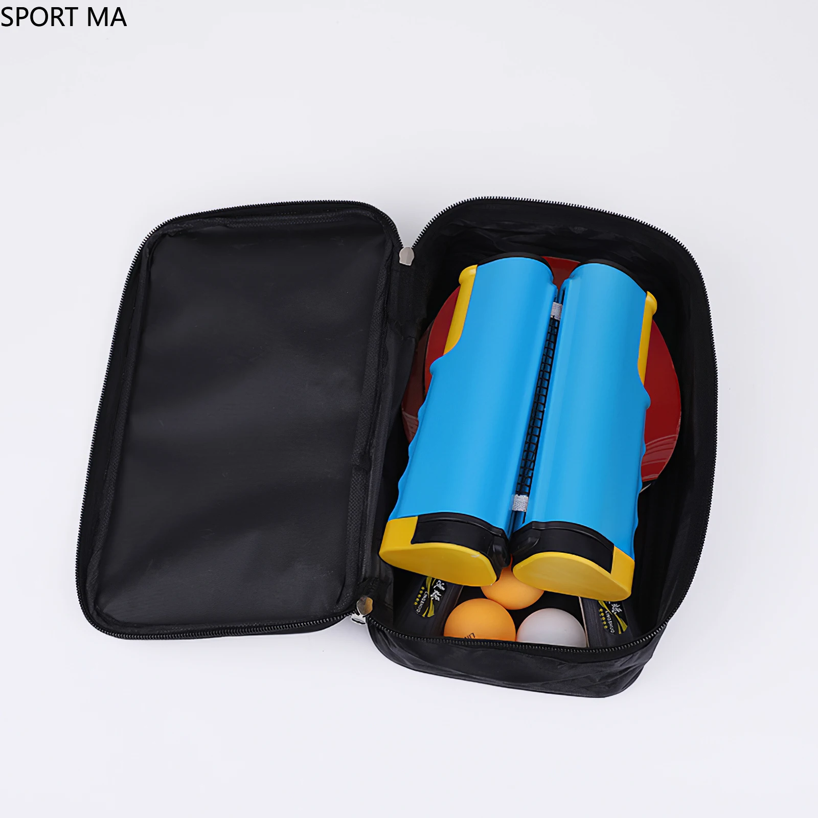 

Table Tennis Bat Racket Good Control Long Short Handle Ping Pong Paddle Racket Set With Bag Foldable Table Tennis Set Portable