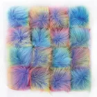 Шапка с помпоном из искусственного меха лисы, 15 см, 1 шт.