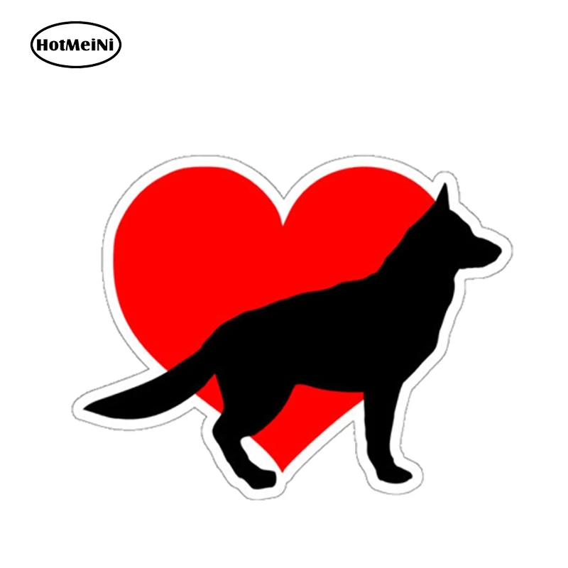 Бампер-наклейка HotMeiNi с надписью Love Heart Dogs 12 см х 9 5 | Автомобили и мотоциклы