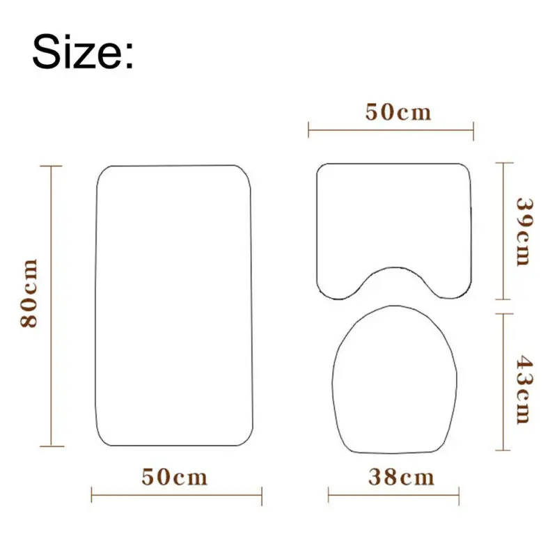3 шт./комплект Нескользящие нажимные крышки для сиденья унитаза|Коврики ванной| |