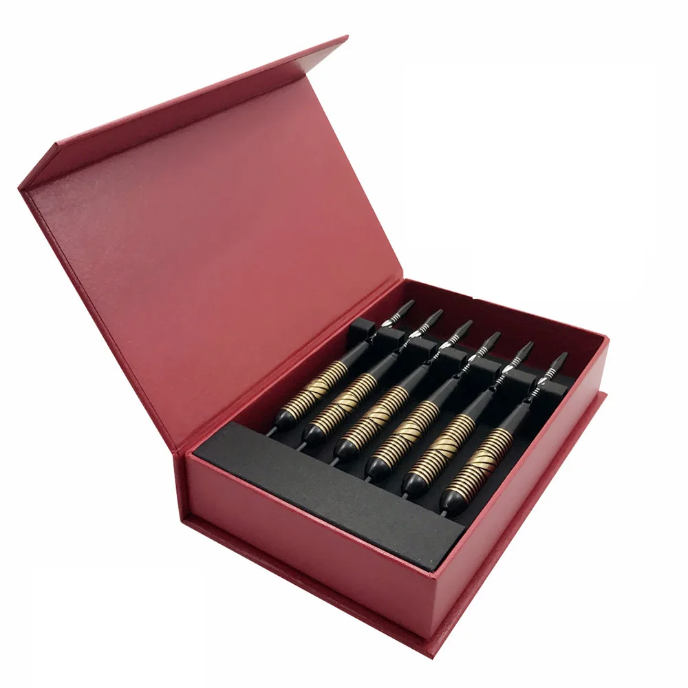 

6Pcs 23g Professional Darts Set Steel Tip Brass Barrel Aluminum Shafts PET Flights Competition Training Dart