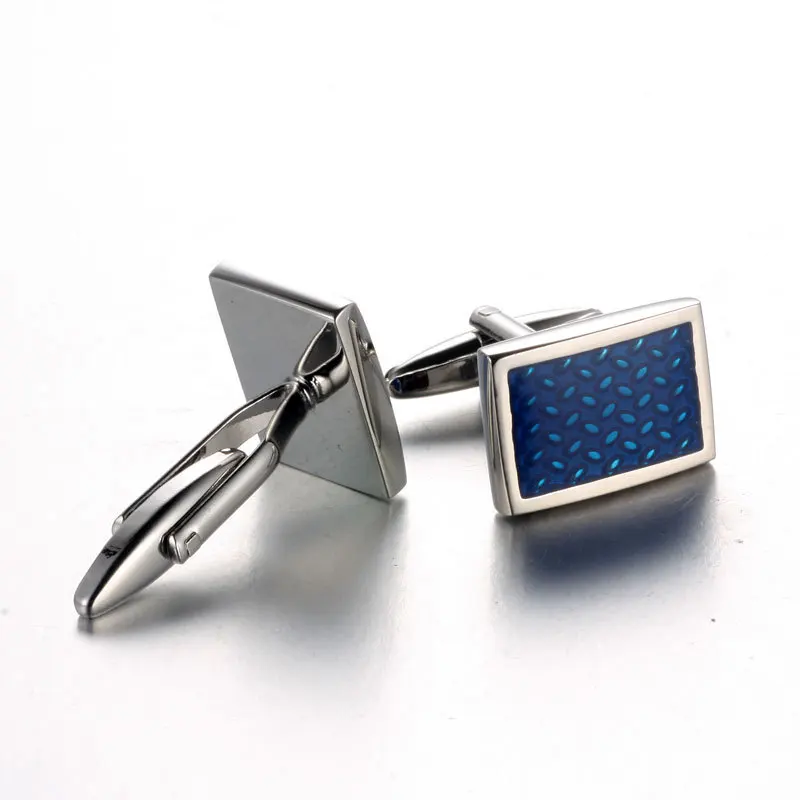 

DoreenBeads Metal Gold Fashion Cufflinks Square Dots Pattern Enamel Creative Gift For Men Cuff Link Accessories,1 Pair