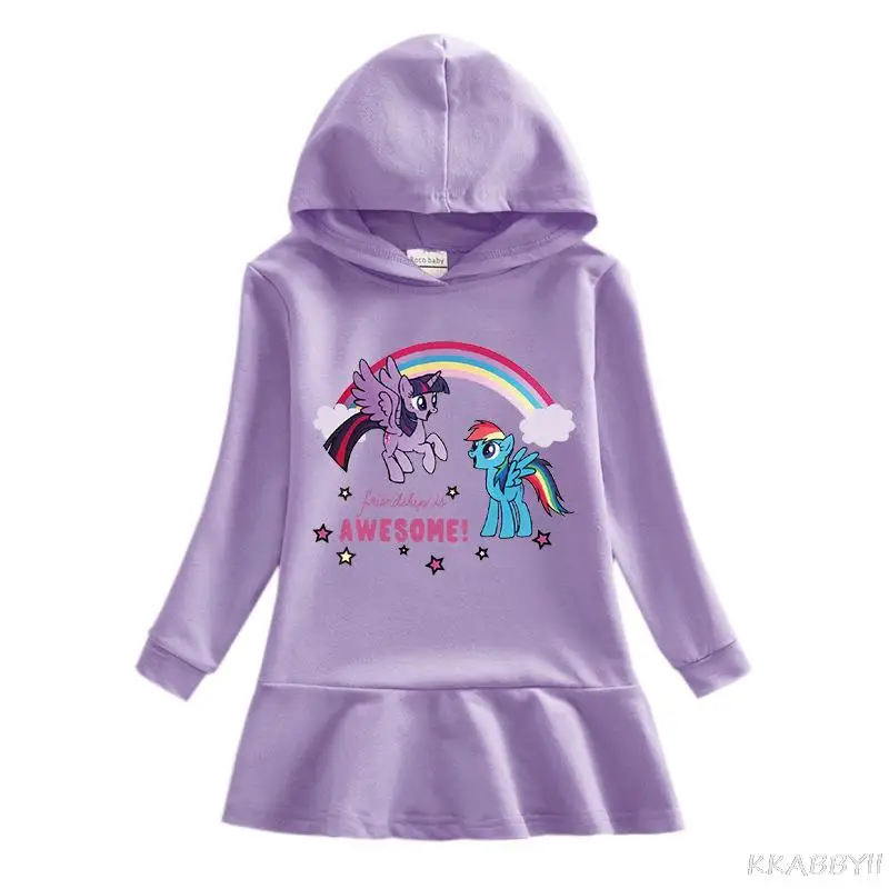 Осеннее платье для девочек My Little Pony костюм принцессы удобная одежда детское