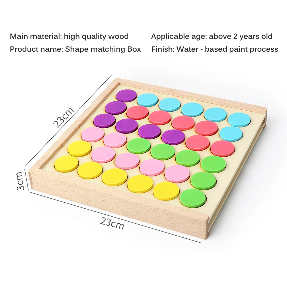 

IKAUOIE Wooden Color Circular Plate Sorting Stacking Toy Kit Rainbow Memory Matching Game Educational Toy for Toddler