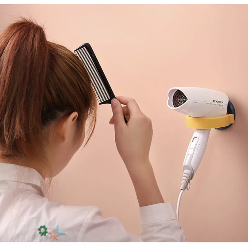 Настенный держатель для фена ванной комнаты полка скандинавские присоски