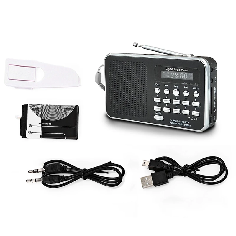 

Portable Mini Am Fm Radio Stereo Speaker Support Sd/Tf Card With Usb