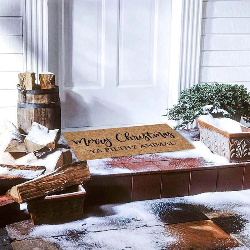 

Горячая Распродажа, Рождественский дверной коврик, комнатные и уличные приветственные коврики для входной двери, яркая одежда