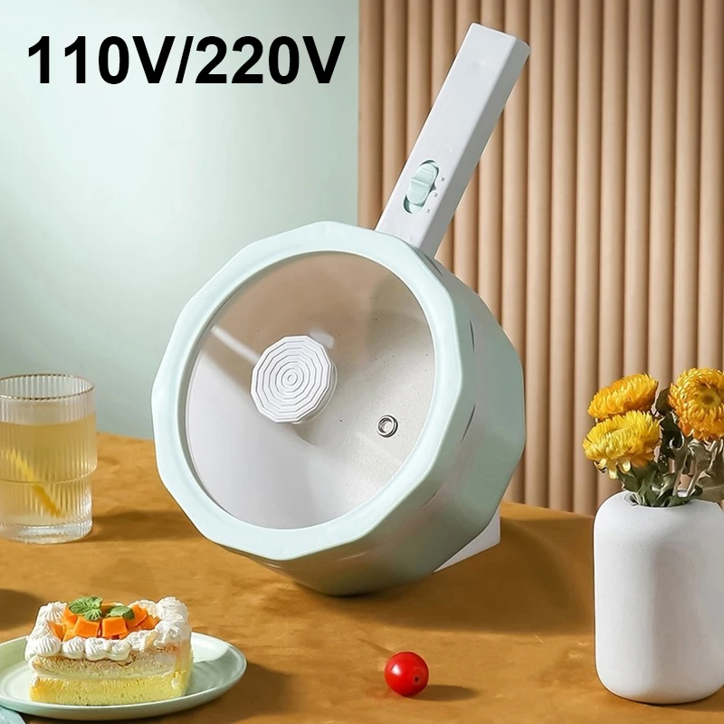 

110V/220V Electric Cook Pot 1.5L Portable Saucepan Multi Function Frying Pan Multicooker With Steamer Home Hot Pot Nonstick Pans