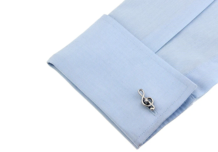 Music Cufflinks For Men Musical Note Design Quality Brass Material Silver Color Cuff Links Wholesale&ampretail | Украшения и
