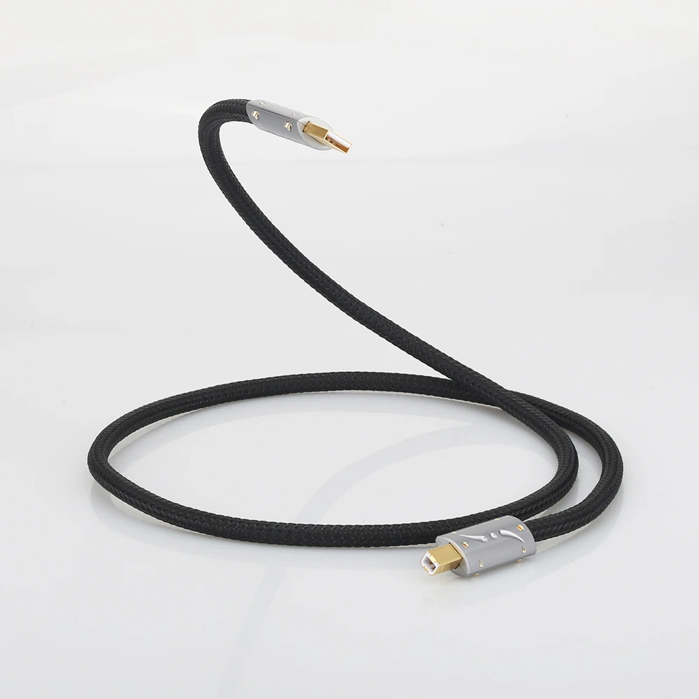 Высококлассный посеребренный аудио кабель USB viборг UC01 OFC аудиокабель AB A B DAC